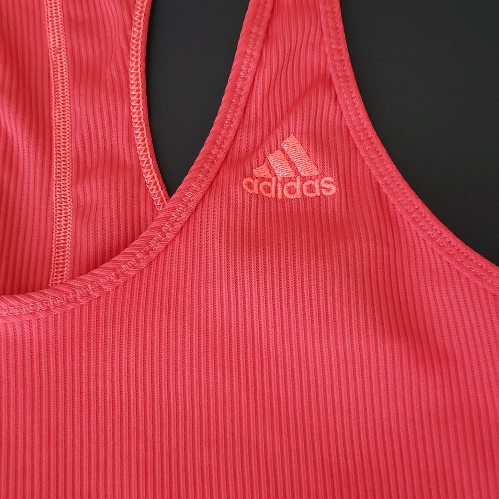 Adidas Womens Coral Racer Back Athletic Tank MED